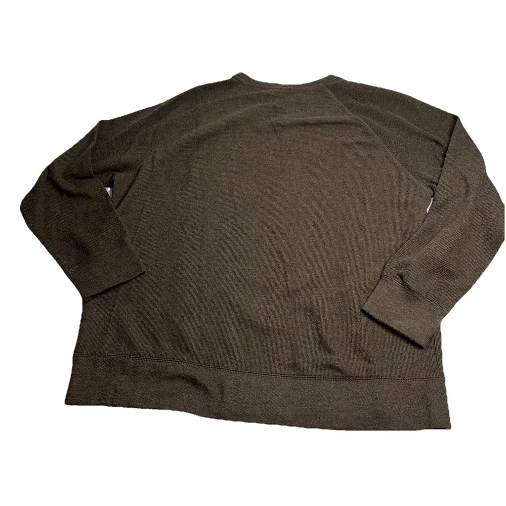 Banana Republic‎ Waffle Knit Long Sleeve Crewneck T-Shirt Brown Men's XXL